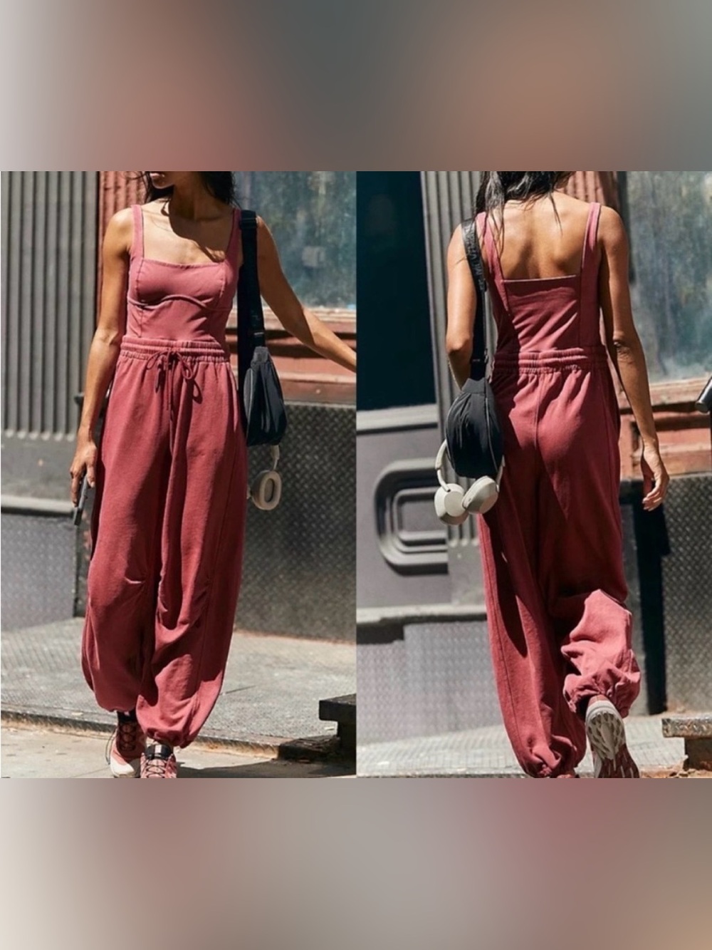 NWT - Free People FP Movement Inbound Onesie - Crimson - XS